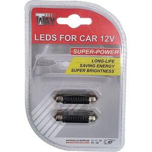 ΛΑΜΠΤΗΡΕΣ LED SV8.5 3SMD 41MM 2ΤΜΧ