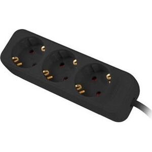 Lanberg Przedłużacz 1,5m czarny 3x 230V Schuko