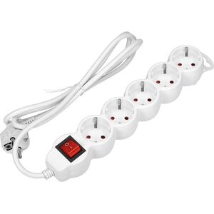 Listwa zasilająca Orno 5 gniazd 1.5 m biała (ORAE13150(GS)/W/1,5M)