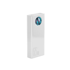 Baseus Amblight Overseas Edition Power Bank 30000mAh 65W με 4 Θύρες USB-A και Θύρα USB-C Power Delivery Λευκό (PPLG000102) (BASPPLG000102) έως 12 άτοκες Δόσεις