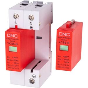 CNC CNC AC περιοριστής υπέρτασης, 2P, κατηγορία B, 30-60 kA, 385VAC 14239056 6942034339050