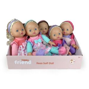 Κούκλα Happy Friend HAPPY FRIEND Rosa Soft με μαλλιά 30cm 6 διαφορετικές. CDU assorteret