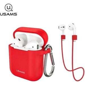 Usams USAMS Etui ochronne na słuchawki Airpods czerwony/red BH423AP04 (US-BH423)