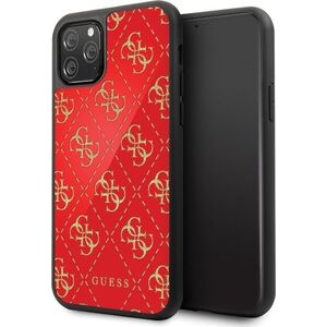Guess Guess GUHCN584GGPRE iPhone 11 Pro czerwony/red hard case 4G Double Layer Glitter uniwersalny