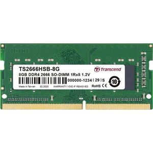 Pamięć do laptopa Transcend SODIMM, DDR4, 8 GB, 2666 MHz, CL19 (TS2666HSB-8G)
