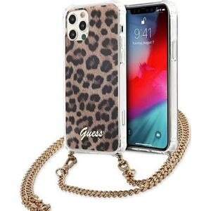Guess Guess GUHCP12LKCLEO iPhone 12 Pro Max 6,7" Leopard hardcase Gold Strap