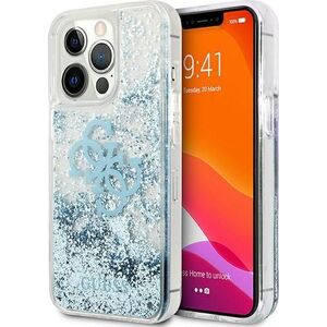 Guess Etui Guess GUHCP13LLG4GBL Apple iPhone 13 Pro niebieski/blue hardcase 4G Big Liquid Glitter