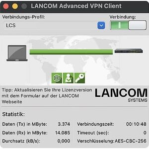LANCOM Systems Lancom Option Router Adv. VPN Client macOS Upgrade (Couvert) License in box, Upgrade-Lizenz, macOS