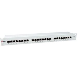 Equip Equip Patchpanel 24x RJ45 Cat6  19" FTP 1HE ISO/IEC hellgrau
