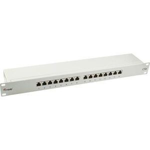 Equip Equip Patchpanel 16x RJ45 Cat5e 19" FTP 1HE      hellgrau