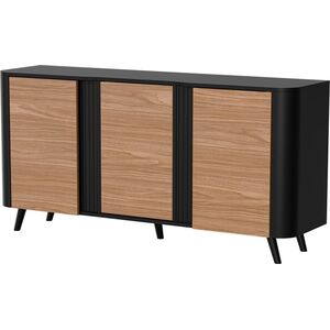 Cama Meble Komoda VOLARE 151x39x75 czarny/orzech