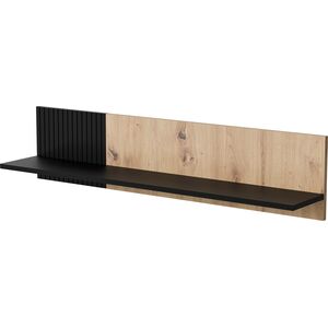 Cama Meble Półka MERCI 110x20x25 czarny/dąb artisan