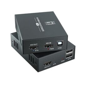 LevelOne HDMI over Cat.5/6 Extender kit 4K, 100m  schwarz