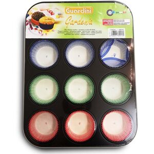 Φόρμα για cupcakes 12 τεμ. Gardenia 27 x 35 x 3 εκ. + χάρτινες φόρμες για μπισκότα 60 τεμ. 8006043899139