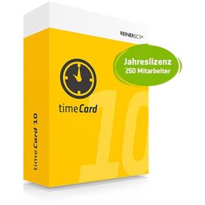 REINERSCT timeCard 10 Zeiterfassung Jahreslizenz fuer 250 Mitarbeiter