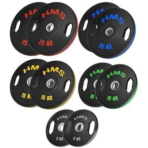 Σετ Ολυμπιακών Δίσκων Επικαλυμμένων 2 x 5 - 25 KG (150 KG) HMS