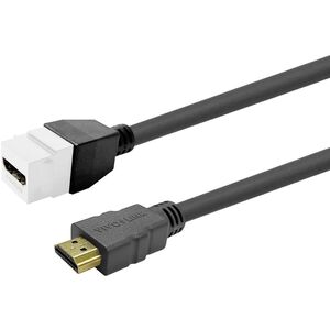 Θηλυκό HDMI Keystone Λευκό σε Αρσενικό HDMI