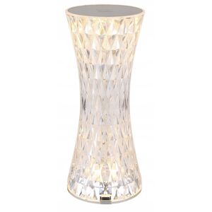 LED table lamp GLOBO GIXI, 1.5W RGBW, rechargeable, touch On/Off, crystal effect