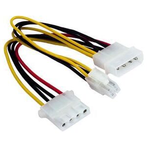 Gembird Molex x2 - ATX/EPS 4-pin, 0.15m, Wielokolorowy (CCPSU4)