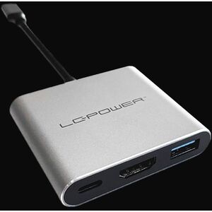 USB HUB LC-Power LC-Power LC-HUB-C-MULTI-4-V2 1xUSB3.2+HDMI+Chargeport Type C λιανική 13797771 4262443280241