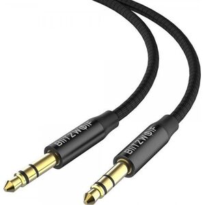 Kabel Blitzwolf Jack 3.5mm - Jack 3.5mm 1m czarny (BLZ247BLK)