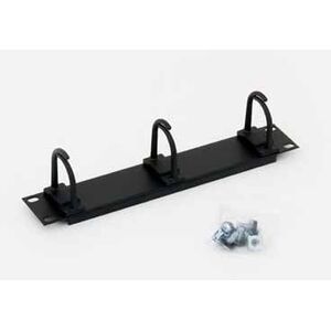 Triton Triton 10" cable duct 1 HU, 3 plastic brackets, black RAL 9005 - RAB-VP-X02-C1