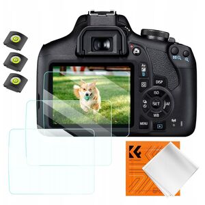 Zestaw Osłon 3x Osłona Szkło Na Ekran 3x Osłona Iso Do Canon Rebel T7 T6 T5 / K&f Concept / Sku.2192