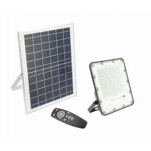 LED floodlight GTV BRAVOS solar rechargeable IP65 100W 6400K 1000lm 120degwith remote control