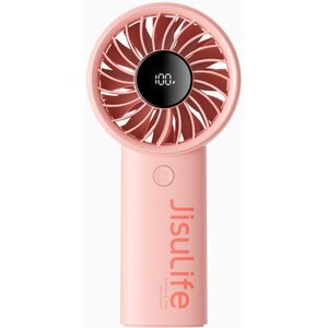 Mini wentylator Jisulife Handheld Fan Life4 3600mAh przenośny wiatraczek USB - różowy