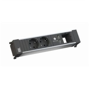 BACHMANN POWER FRAME Medium 2x gniazdo z uziemieniem 1x ładowarka USB 1x ABD