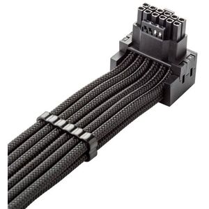 CableMod Universal Pro ModMesh 16-Pin zu 16-Pin-Kabel, 90 Anschluss, Sleeved, StealthSense - schwarz, 60 cm, Var. A