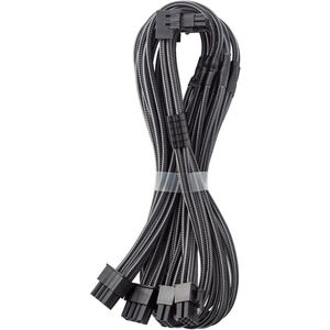 CableMod C-Series Pro Anschlusskabel - Variante B, 90, 16-Pin zu 4x 8-Pin PCIe, carbon