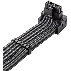 CableMod Universal Pro ModMesh 16-Pin zu 16-Pin-Kabel, 90 Anschluss, Sleeved, StealthSense - carbon, 60 cm, Var. B