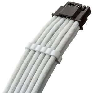 CableMod C-Series Pro ModMesh Sleeved 12V-2x6 12VHPWR StealthSense PCIe Kabel für Corsair Type 5 RMx SHIFT (16-pin to 90 ° 16-pin, 65cm) - weiß