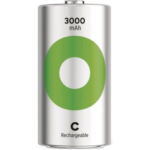 GP Batteries Recyko 3000 C, 3000 mAh, Υδρίδιο Νικελίου-Μετάλλου (NiMH), C, 1.2 V, Πράσινο, Ασημί, 2 τεμ.