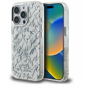 Karl Lagerfeld IML Karl Script Pattern MagSafe - Etui iPhone 16 Pro Max (biały)