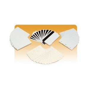 Zebra white PVC cards, 15 mil with writeable back (500 cards)