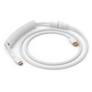 Glorious GMMK Coiled Cable Ghost White, Spiralkabel, USB-C/USB-A - wei
