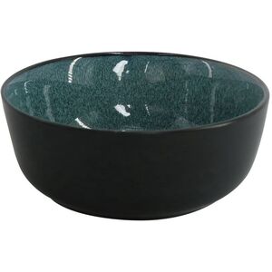 BOWL R GLAZE INS AND OUT DARK GREEN 16CM