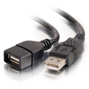 C2G 6.6ft USB Extension Cable - USB A to USB A Extension Cable - USB 2.0 - M/F - USB-Verlangerungskabel - USB (M) zu USB (W) - 2 m - Schwarz