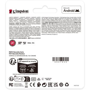 MEMORY MICRO SDXC 128GB UHS-I/SDCS3/128GBSP KINGSTON