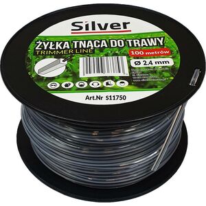 Silver ŻYŁKA TNĄCA 2,4x100m KWADRAT DUO-LINE /SILVER EX11750