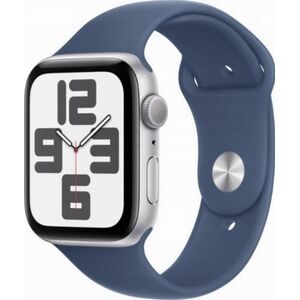 Apple Watch SE GPS 44mm Silver Aliuminio Case with Denim Sport Band - S/M