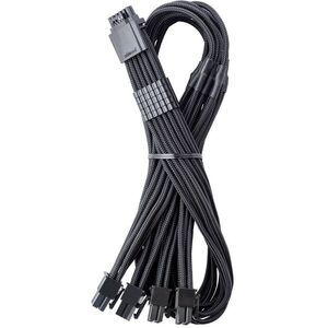 CableMod C-Series Pro ModMesh 12V-2x6-Kabel, Sleeved, 16-Pin zu 4x 8-Pin, fr Corsair Type 4 und 3 PSUs - schwarz, 60cm