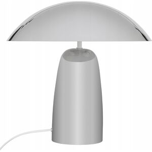 Lampa nocna grzybek OMIA, srebrna, wys. 34 cm