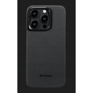 Θήκη Pitaka MagEZ 4 600D, μαύρο/γκρι twill - iPhone 15 Pro