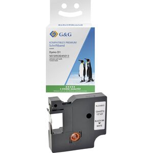 G&G Ταινία εκτύπωσης 19mm x 7m μαύρο-λευκό Συμβατό με Dymo D1/ 45803/ S072083