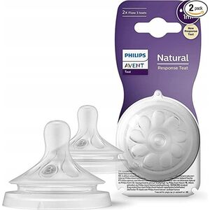 Philips Philips AVENT Natural Response SCY963/02 Baby bottle teat to help reduce colic, Orthodontic, Anti-colic valve, 2 pc(s)