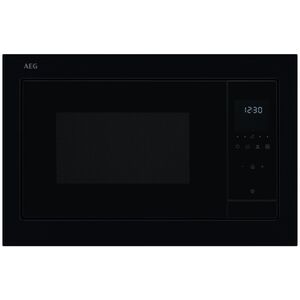 Juodos spalvos 38cm aukščio įmontuojama mikrobangų krosnelė AEG OS5GM251EB