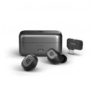 EPOS GTW 270 Hybrid Zestaw słuchawkowy Bezprzewodowy Douszny Gaming Bluetooth Czarny, Szary, Srebrny